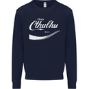 Obey Cthulhu Kraken Octopus R'lyeh Kids Sweatshirt Jumper Navy Blue