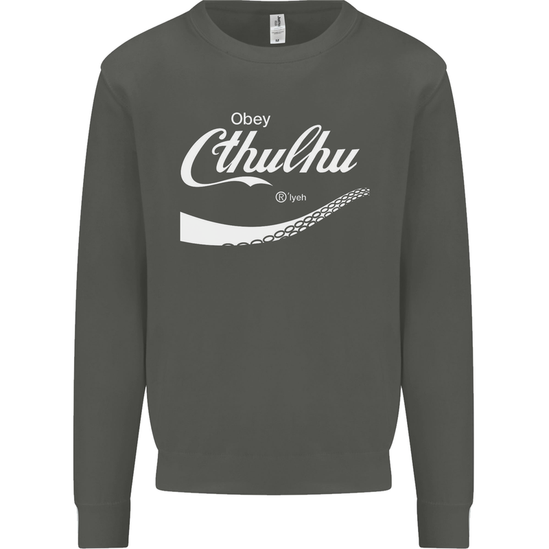 Obey Cthulhu Kraken Octopus R'lyeh Kids Sweatshirt Jumper Storm Grey