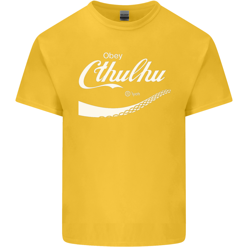 Obey Cthulhu Kraken Octopus R'lyeh Kids T-Shirt Childrens Yellow