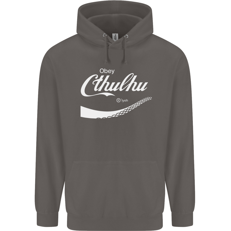 Obey Cthulhu Kraken Octopus R'lyeh Mens 80% Cotton Hoodie Charcoal
