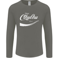 Obey Cthulhu Kraken Octopus R'lyeh Mens Long Sleeve T-Shirt Charcoal