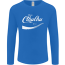 Obey Cthulhu Kraken Octopus R'lyeh Mens Long Sleeve T-Shirt Royal Blue