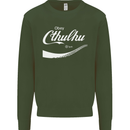 Obey Cthulhu Kraken Octopus R'lyeh Mens Sweatshirt Jumper Forest Green