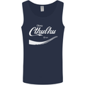 Obey Cthulhu Kraken Octopus R'lyeh Mens Vest Tank Top Navy Blue