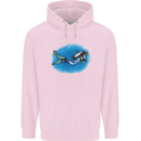 Ocean Scuba Diver Scuba Diving Childrens Kids Hoodie Light Pink