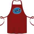 Ocean Scuba Diver Scuba Diving Cotton Apron 100% Organic Maroon