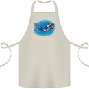 Ocean Scuba Diver Scuba Diving Cotton Apron 100% Organic Natural