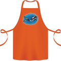 Ocean Scuba Diver Scuba Diving Cotton Apron 100% Organic Orange