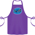 Ocean Scuba Diver Scuba Diving Cotton Apron 100% Organic Purple