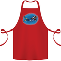 Ocean Scuba Diver Scuba Diving Cotton Apron 100% Organic Red