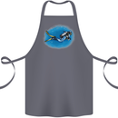 Ocean Scuba Diver Scuba Diving Cotton Apron 100% Organic Steel