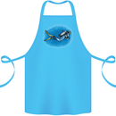 Ocean Scuba Diver Scuba Diving Cotton Apron 100% Organic Turquoise