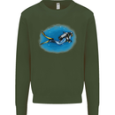 Ocean Scuba Diver Scuba Diving Kids Sweatshirt Jumper Forest Green