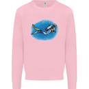 Ocean Scuba Diver Scuba Diving Kids Sweatshirt Jumper Light Pink