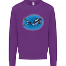 Ocean Scuba Diver Scuba Diving Kids Sweatshirt Jumper Purple