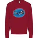 Ocean Scuba Diver Scuba Diving Kids Sweatshirt Jumper Red