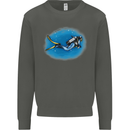 Ocean Scuba Diver Scuba Diving Kids Sweatshirt Jumper Storm Grey