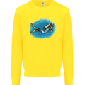 Ocean Scuba Diver Scuba Diving Kids Sweatshirt Jumper Yellow