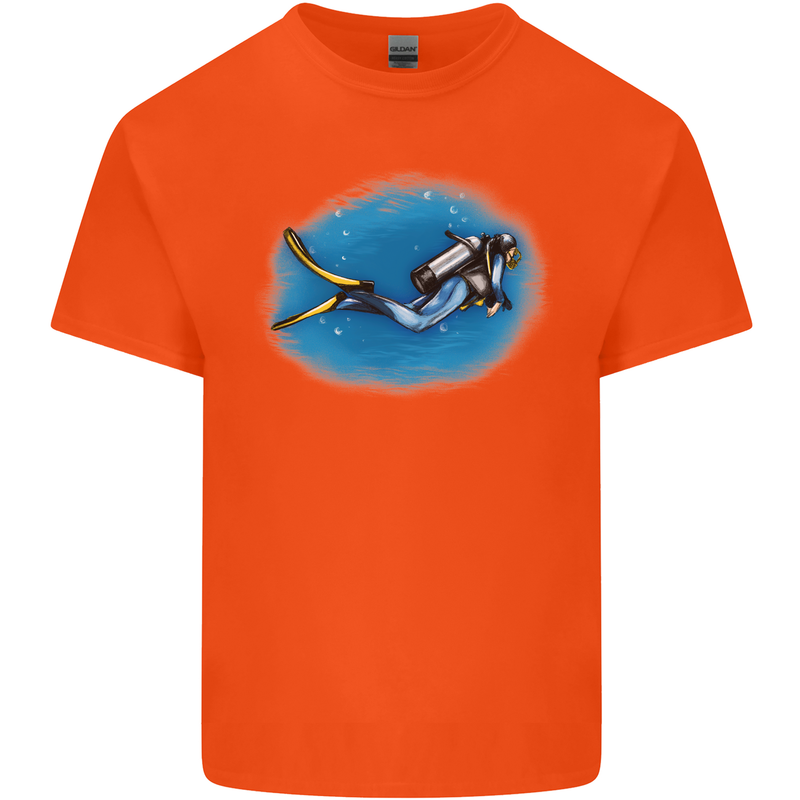Ocean Scuba Diver Scuba Diving Kids T-Shirt Childrens Orange