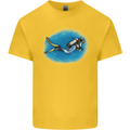 Ocean Scuba Diver Scuba Diving Kids T-Shirt Childrens Yellow