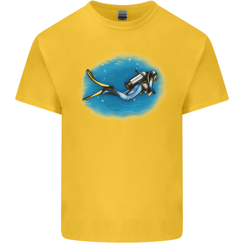 Ocean Scuba Diver Scuba Diving Kids T-Shirt Childrens Yellow