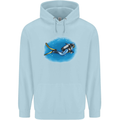 Ocean Scuba Diver Scuba Diving Mens 80% Cotton Hoodie Light Blue