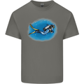 Ocean Scuba Diver Scuba Diving Mens Cotton T-Shirt Tee Top Charcoal