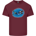 Ocean Scuba Diver Scuba Diving Mens Cotton T-Shirt Tee Top Maroon