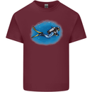 Ocean Scuba Diver Scuba Diving Mens Cotton T-Shirt Tee Top Maroon
