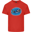 Ocean Scuba Diver Scuba Diving Mens Cotton T-Shirt Tee Top Red