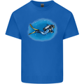 Ocean Scuba Diver Scuba Diving Mens Cotton T-Shirt Tee Top Royal Blue