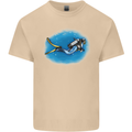 Ocean Scuba Diver Scuba Diving Mens Cotton T-Shirt Tee Top Sand