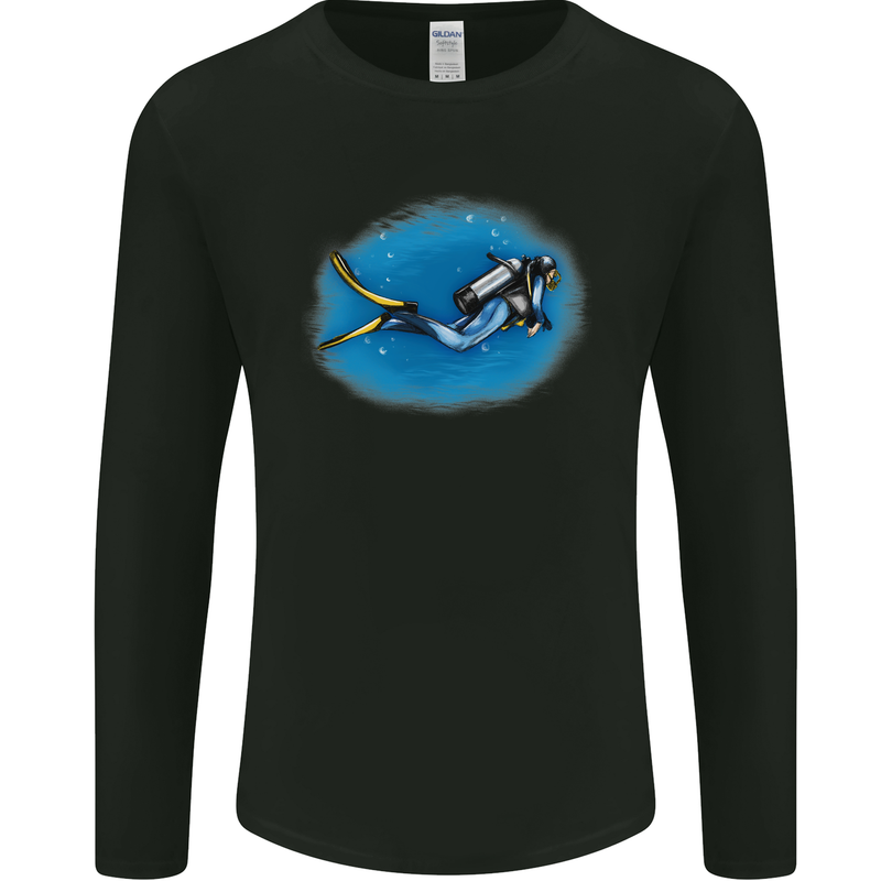 Ocean Scuba Diver Scuba Diving Mens Long Sleeve T-Shirt Black