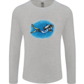 Ocean Scuba Diver Scuba Diving Mens Long Sleeve T-Shirt Sports Grey