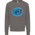 Ocean Scuba Diver Scuba Diving Mens Sweatshirt Jumper Charcoal