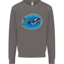 Ocean Scuba Diver Scuba Diving Mens Sweatshirt Jumper Charcoal