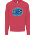 Ocean Scuba Diver Scuba Diving Mens Sweatshirt Jumper Heliconia