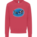 Ocean Scuba Diver Scuba Diving Mens Sweatshirt Jumper Heliconia