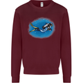 Ocean Scuba Diver Scuba Diving Mens Sweatshirt Jumper Maroon