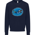 Ocean Scuba Diver Scuba Diving Mens Sweatshirt Jumper Navy Blue