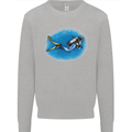Ocean Scuba Diver Scuba Diving Mens Sweatshirt Jumper Sports Grey