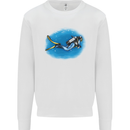 Ocean Scuba Diver Scuba Diving Mens Sweatshirt Jumper White