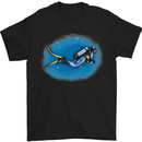 Ocean Scuba Diver Scuba Diving Mens T-Shirt Cotton Gildan Black