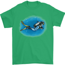 Ocean Scuba Diver Scuba Diving Mens T-Shirt Cotton Gildan Irish Green