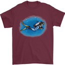 Ocean Scuba Diver Scuba Diving Mens T-Shirt Cotton Gildan Maroon