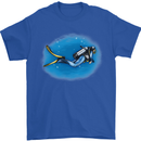 Ocean Scuba Diver Scuba Diving Mens T-Shirt Cotton Gildan Royal Blue