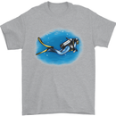 Ocean Scuba Diver Scuba Diving Mens T-Shirt Cotton Gildan Sports Grey