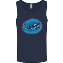 Ocean Scuba Diver Scuba Diving Mens Vest Tank Top Navy Blue