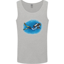 Ocean Scuba Diver Scuba Diving Mens Vest Tank Top Sports Grey