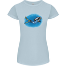 Ocean Scuba Diver Scuba Diving Womens Petite Cut T-Shirt Light Blue